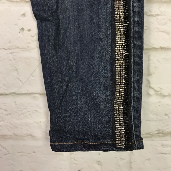 Hudson Luna Crop Super Skinny Glam Beaded Jeans 29 - Picture 4 of 8